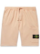 Stone Island - Logo-Appliquéd Cotton-Jersey Drawstring Shorts - Pink