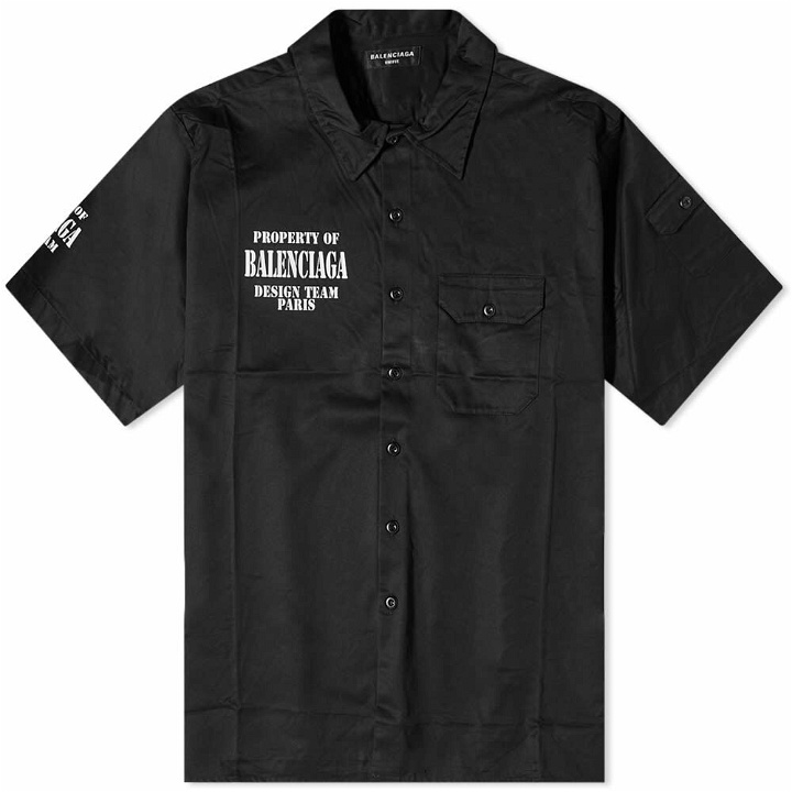 Photo: Balenciaga Men's Property Of Oversized Short Sleeved Shirt in Black