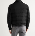 TOM FORD - Slim-Fit Leather-Trimmed Quilted Shell Down Jacket - Black