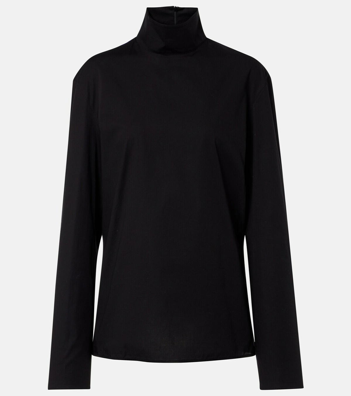 Gucci Cotton-blend poplin turtleneck top