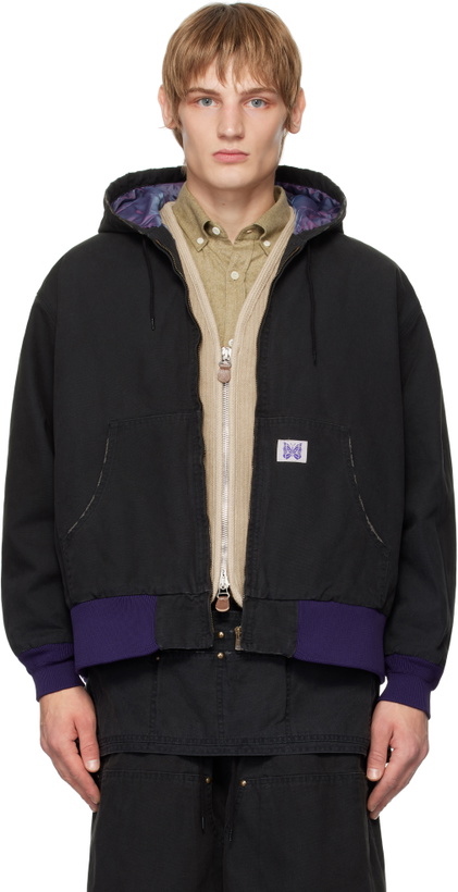 Photo: NEEDLES Black Zipped Work Hoodie