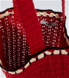 Bode Winchester Rose appliqué crochet tote bag