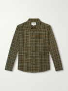 Corridor - Crinkled Checked Cotton-Blend Shirt - Green