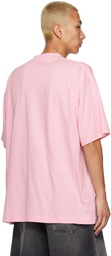 VETEMENTS Pink 'Small' T-Shirt