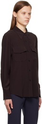 Victoria Beckham Brown Utility Shirt