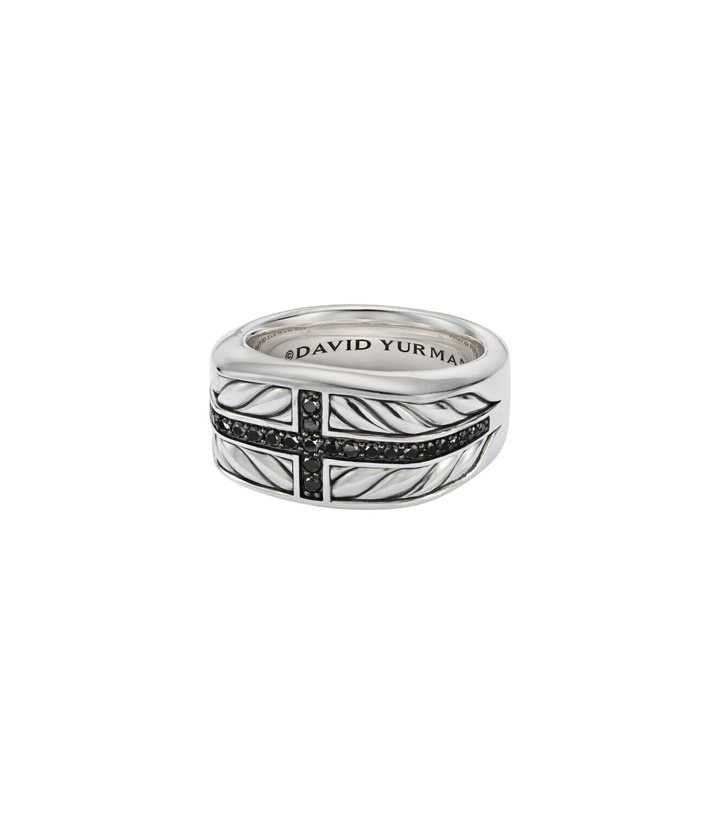 Photo: David Yurman Chevron sterling silver ring with diamonds