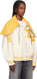 doublet Off-White Petal Mouth Hood Varsity Bomber Jacket