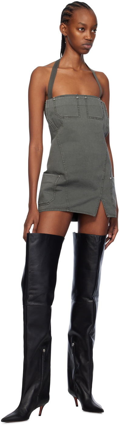 Dion Lee Gray Apron Minidress