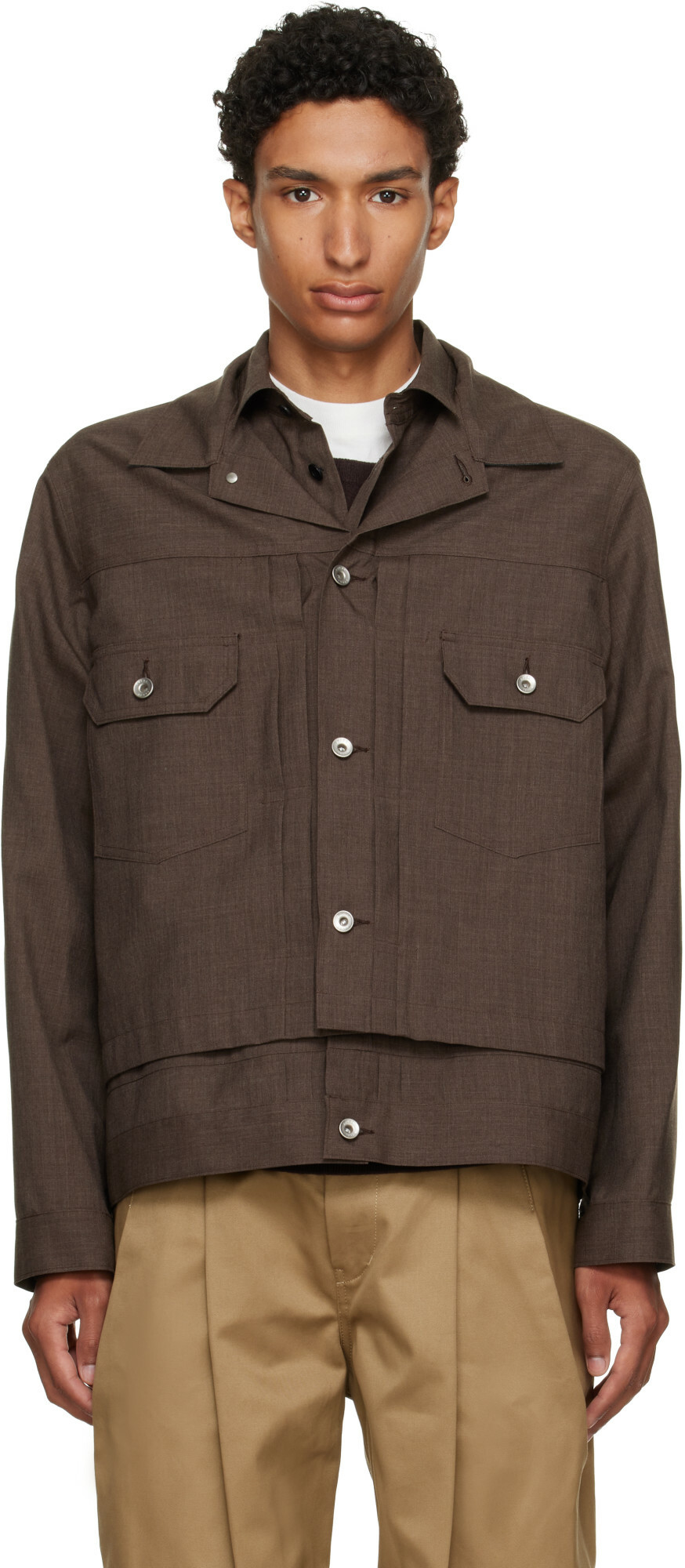 Sacai Men's Padded MA-1 Jacket in Black Sacai