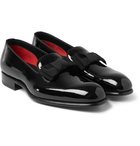 TOM FORD - Bow-Trimmed Patent-Leather Loafers - Men - Black