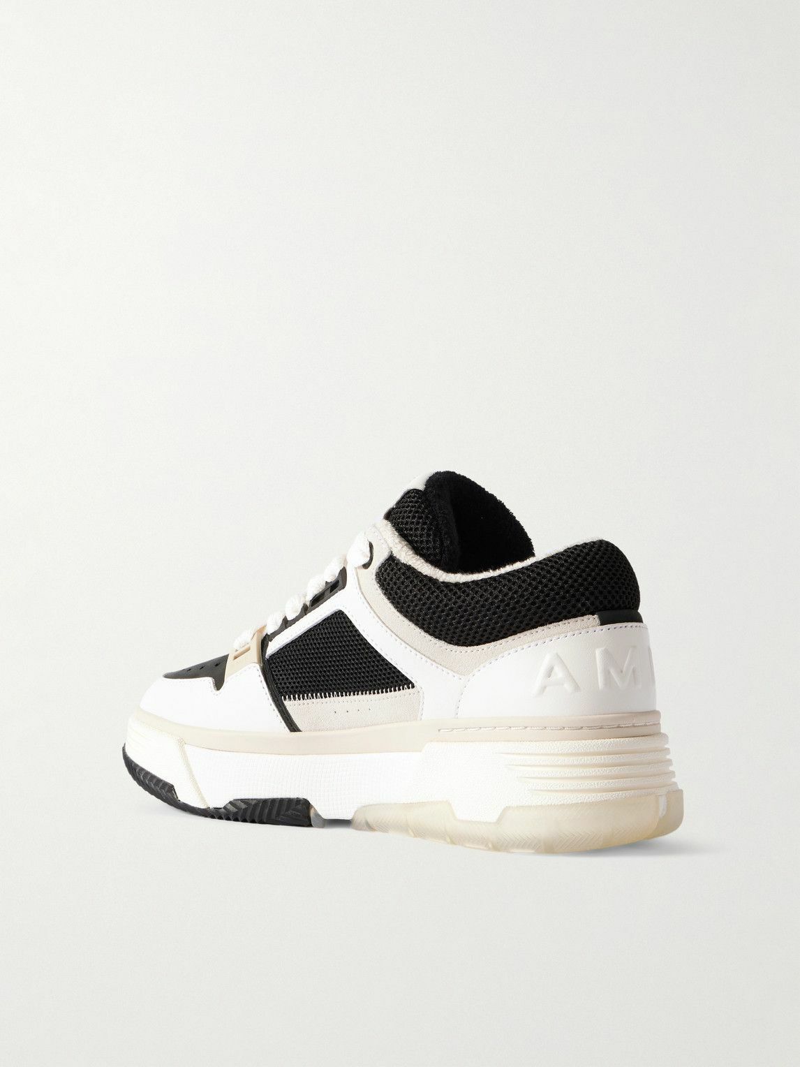 AMIRI - MA-1 Suede-Trimmed Mesh and Leather Sneakers - Black