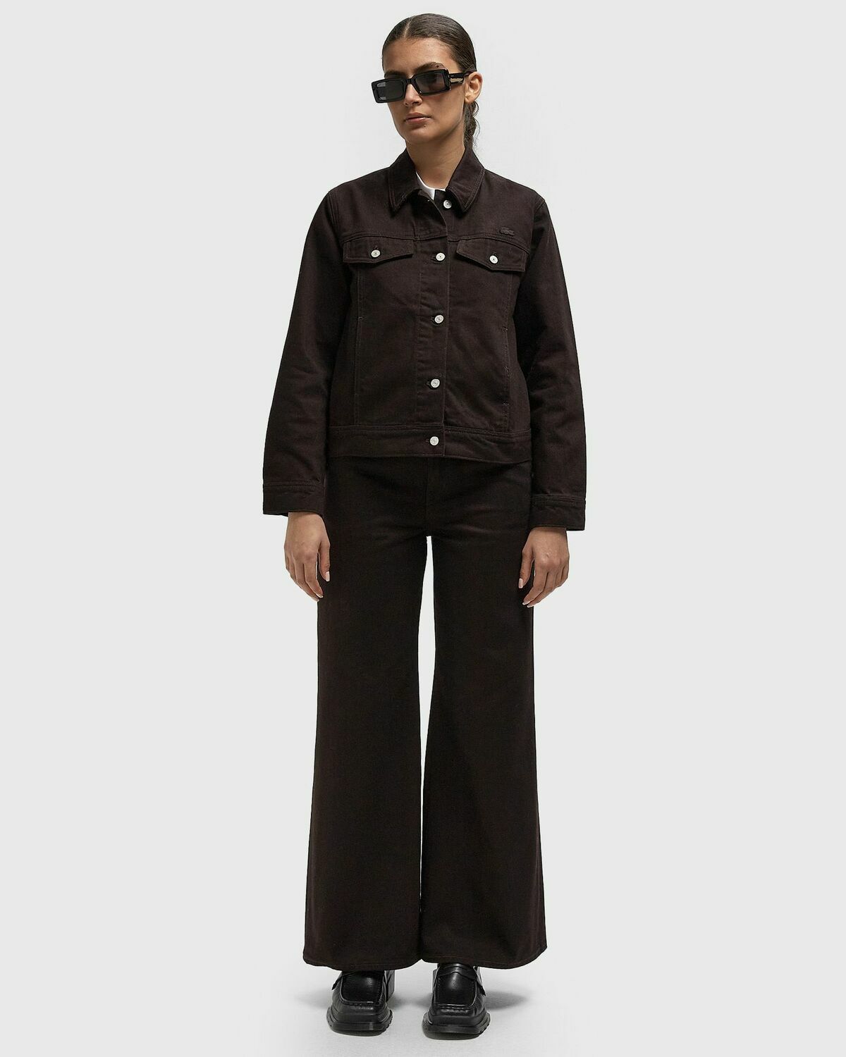 Lacoste TROUSERS Brown Womens Casual Pant