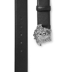 Versace - 4cm Black Full-Grain Leather Belt - Black