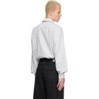 Vivienne Westwood White & Green Two Button Krall Shirt