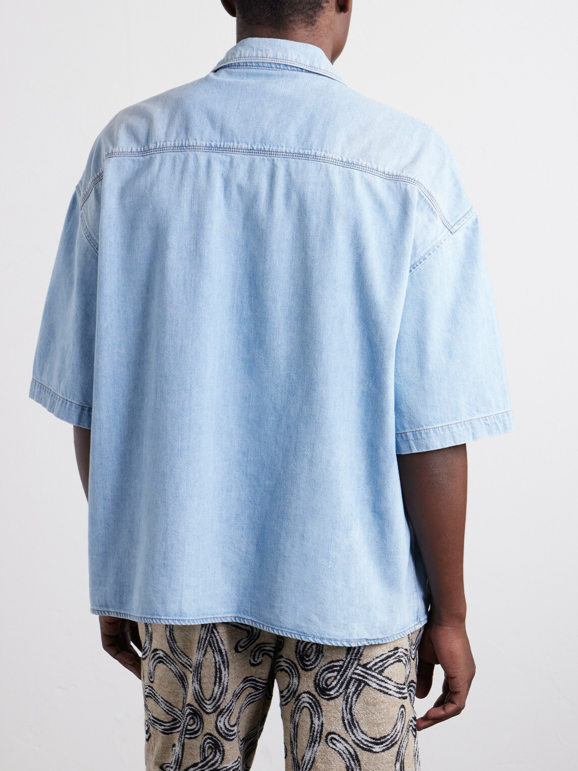 LOEWE - Paula's Ibiza Logo-Embroidered Denim Shirt - Blue
