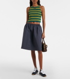 Miu Miu Plume suede-trimmed sneakers