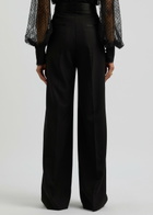 Rebecca Vallance Eclipse Satin-panelled Wide-leg Trousers Black