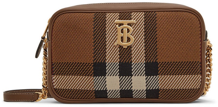 Photo: Burberry Brown Small Knitted Lola Camera Bag