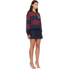 Off-White Navy Striped Interlock Polo Minidress