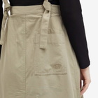 Snow Peak Women's Takibi Ripstop Midi Skirt in Lightgrey