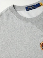 Polo Ralph Lauren - Printed Cotton-Blend Jersey Sweatshirt - Gray
