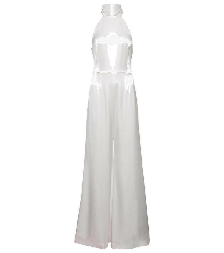 Photo: Galvan Bridal Sienna satin jumpsuit