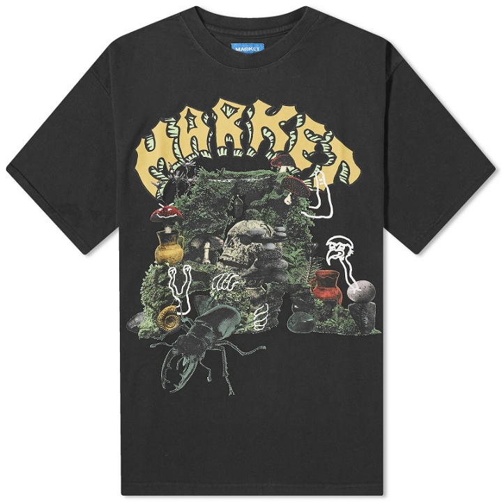 Photo: MARKET Men's Grotto T-Shirt in Washed Black