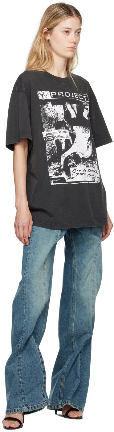 Y/Project Black Pinched Logo T-Shirt
