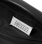 Maison Margiela - Full-Grain Leather and Mesh Belt Bag - Men - Black