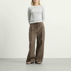 Róhe Women's Relaxed Drawstring Trousers in Brown Melange