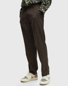 Les Deux Como Reg Pinstripe Suit Pants Brown - Mens - Casual Pants