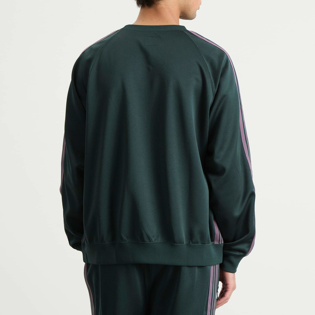Needles Men's Poly Smooth Crew Neck Sweatshirt in Green