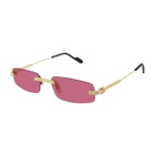 Cartier Eyewear Cartier Ct0535s Première De Cartier 004 Gold Pink Sunglasses