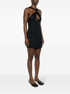 Sinead O'Dwyer Blue Tie Wool Minidress