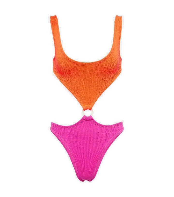 Photo: Reina Olga Augusta cutout ring-detail swimsuit