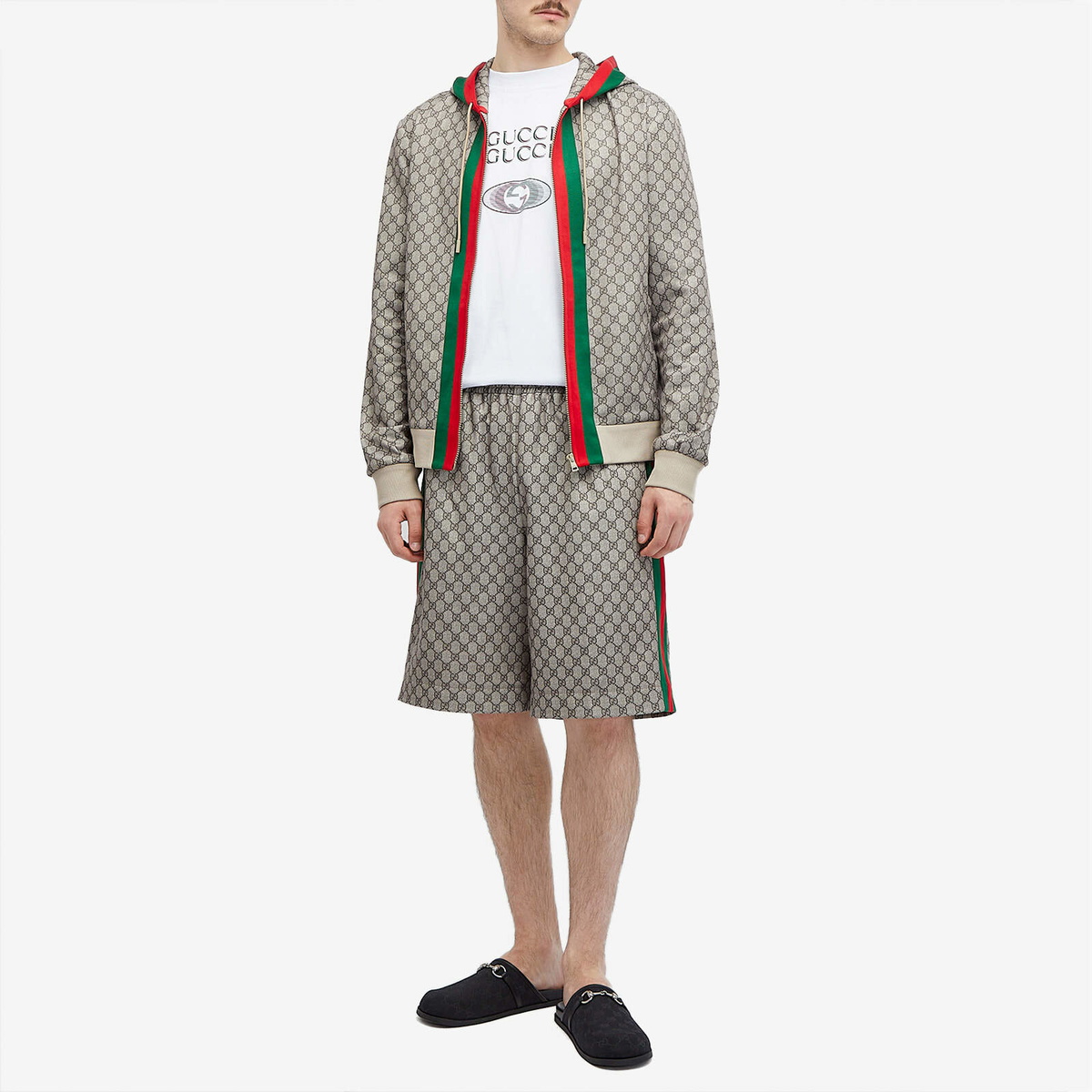 Gucci Men's GG Monogram GRG Shorts in Beige Gucci