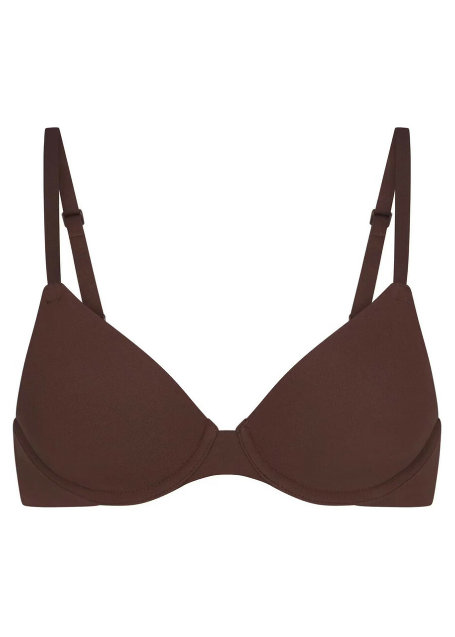 Skims Stretch-jersey T-shirt bra Brown