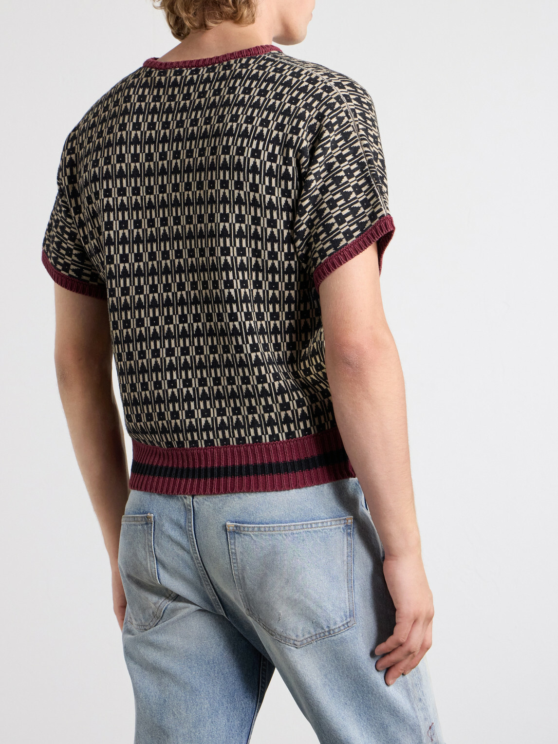 Enfants Riches Déprimés - Vienna Cotton-Jacquard Sweater - Black