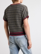 Enfants Riches Déprimés - Vienna Cotton-Jacquard Sweater - Black