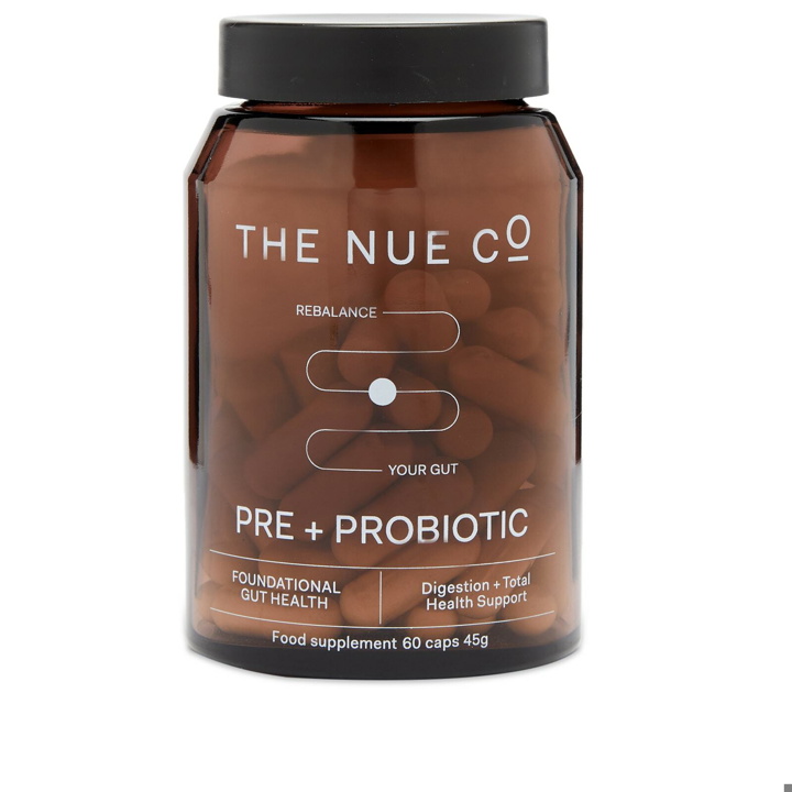 Photo: The Nue Co. PREBIOTIC + PROBIOTIC Gut Supplement in 60 Capsules
