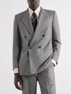 Husbands - Double-Breasted Birdseye Wool Suit - Gray