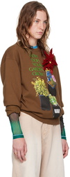 JW Anderson Brown Flower Pot Sweatshirt