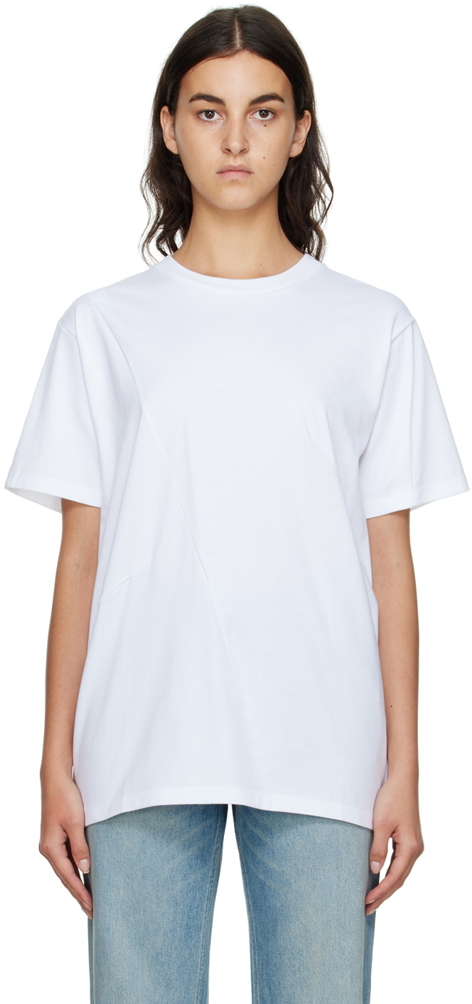 GAUCHERE White Pleated T-Shirt