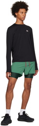 District Vision Green Layered Shorts