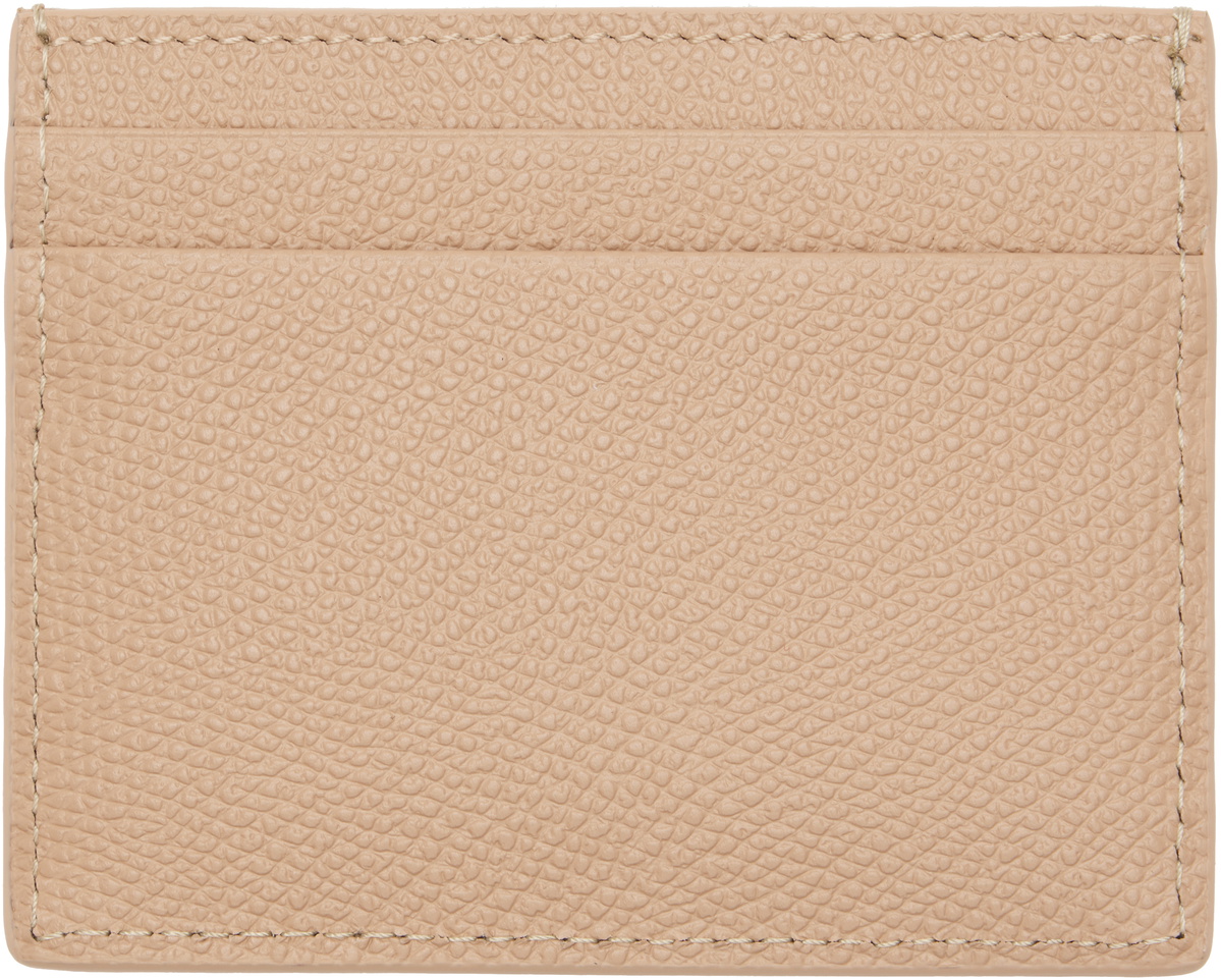 Valentino Garavani Pink VLogo Signature Grainy Calfskin Card Holder