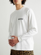 Wacko Maria - Logo-Print Cotton-Jersey T-Shirt - White