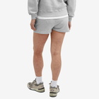 Maison Kitsuné Women's Handwriting Logo Regular Jog Shorts in Light Grey Melange