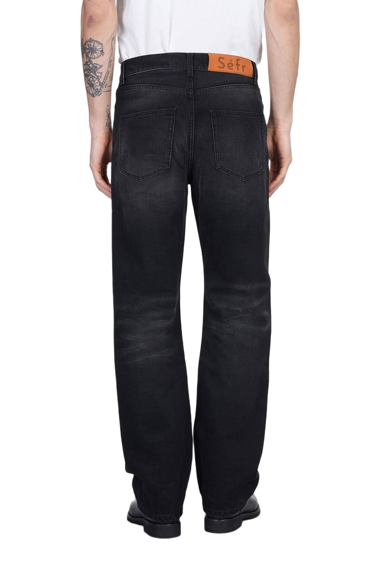 Séfr Jeans In Black Cotton