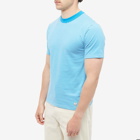 Armor-Lux Men's 59643 Organic Stripe T-Shirt in Milk/Royal Blue