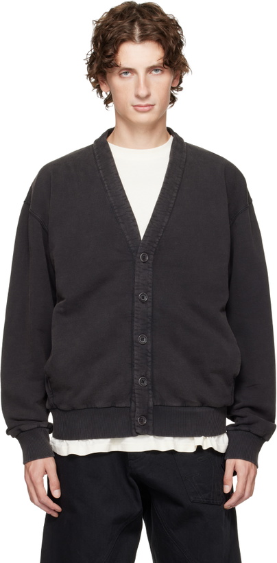 Photo: JW Anderson Black Garment-Dyed Cardigan